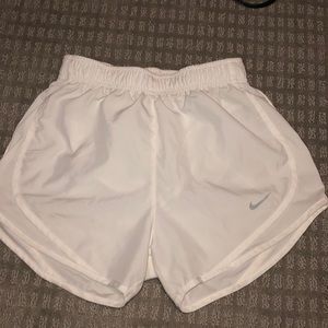 white nike shorts